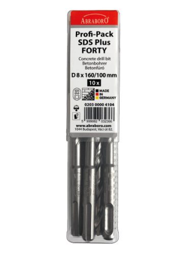 ABRABORO - 020300004103 - FORTY SDS-Plus Profi Pack 10db-os ø6 x 210/150