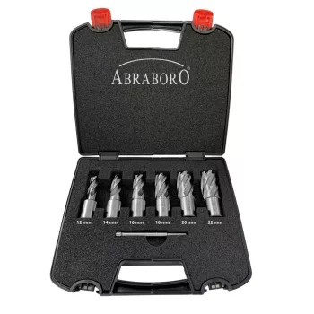   ABRABORO - 020344400007 - HSS-G maglyukfúró készlet 7db ø 12/14/16/18/20/22mm/PIN 30mm fúrásmélységig