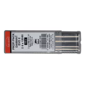   ABRABORO - 020350900010 - Hengeres száró betonfúró diamant EVO2 Profi-Pack 10db-os ø10,0mm x 120