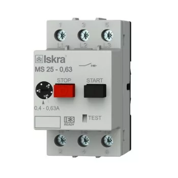   Iskra - ISKRA MS25-0,63 motorvédő 3P 0,4-0,63A - Motorvédő, 0,4-0,63A - HD Hungária - 030107958000
