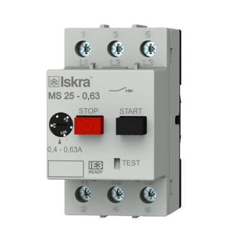 Iskra - ISKRA MS25-0,63 motorvédő 3P 0,4-0,63A - Motorvédő, 0,4-0,63A - HD Hungária - 030.107.958