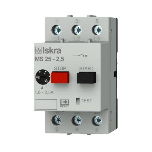 Iskra - ISKRA MS25-2,5 motorvédő 3P 1,6-2,5A - Motorvédő, 1,6-2,5A - HD Hungária - 030.107.961