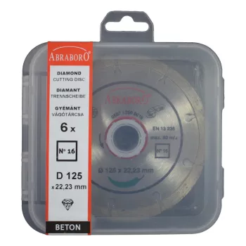   ABRABORO - 050711500616 - Gyémánttárcsa No16 6 db-os dobozban ø 115 x 22,23 2