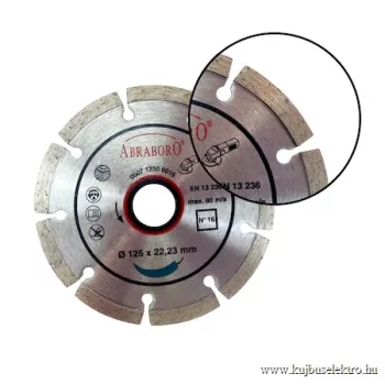   ABRABORO - 050712500016 - Gyémánttárcsa No16 ø 125 x 22,23 2