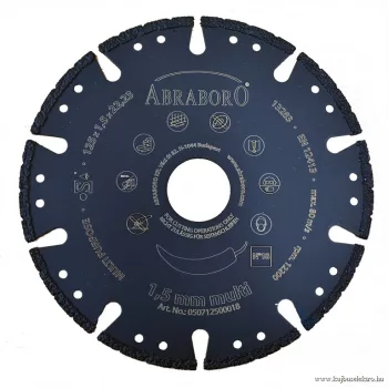   ABRABORO - 050712500018 - ABRABORO gyémántszórt vágótárcsa multi ø 125 x 22,23 1,2 mm