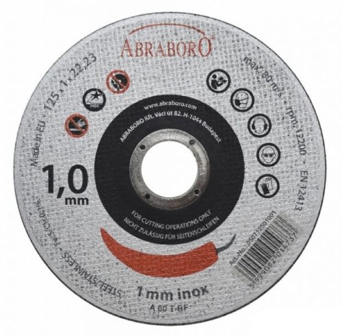 ABRABORO - 050712501001 - ABRABORO CHILI fémvágó korong, inox ø 125 x 1,0 x 22,23 T41