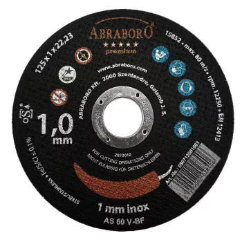   ABRABORO - 050712501003 - ABRABORO CHILI PREMIUM fémvágó korong, inox ø 125 x 1,0 x 22,23 T41