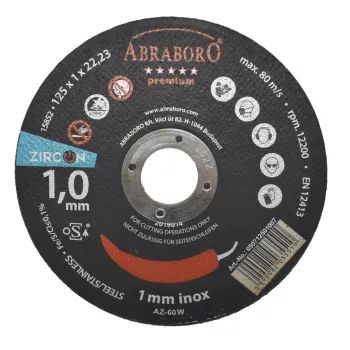   ABRABORO - 050712501007 - ABRABORO CHILI ZIRCON fémvágó korong ø 125 x 1,0 x 22,23 T41