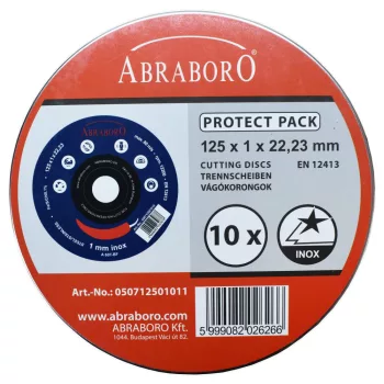   ABRABORO - 050712501011 - ABRABORO CHILI blue edition fémvágó korong, inox, 10db-os ø 125 x 1,0 x 22,23 T41