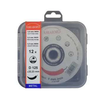   ABRABORO - 050712501012 - ABRABORO CHILI fémvágó korong, inox, 12 db-os  ø 125 x 1,0 x 22,23 T41