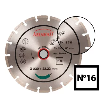   ABRABORO - 050718000016 - Gyémánttárcsa No16 ø 180 x 22,23 2,4