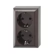 GAO 0510076777 - 2 férõhelyes földelt aljzat, beltéri, Business Line IP20, barna