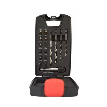   ABRABORO - 060805700017 - 17 részes fafúró-és bitkészlet Wood drills E6,3 3/4/5/6mm + Automatic bitholder PH1/PH2/PZ1/3xPZ2/TX10/TX15/TX20/TX25/2xTX30