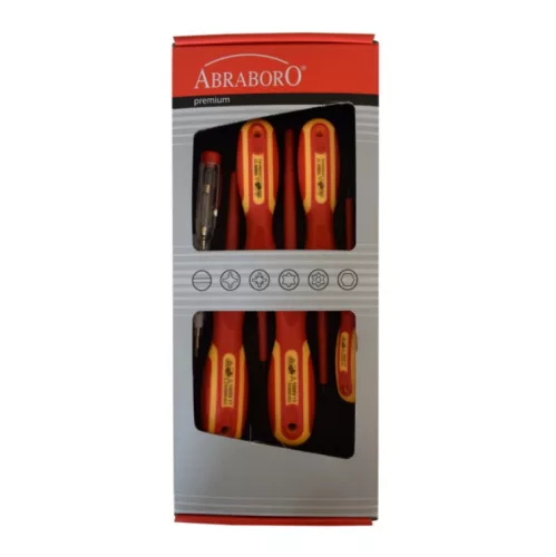 ABRABORO - 060952006000 - VDE Promo csavarhúzó készlet 3,0 x 75/4,0 x 100/5,5 x 125/PH1 x 80/PH2 x 100/mains tester
