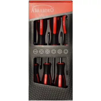   ABRABORO - 060954007000 - T6 csavarhúzó készlet T x 6 x 60/T x 10 x 80/T x 15 x 80/T x 20 x 100/T x 25 x 100/T x 30 x 115/T x 40 x 130