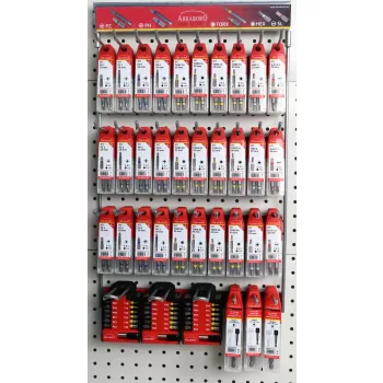   ABRABORO - 061800000420 - Bit színes gyűrűvel állvány 168 pcs Állvány