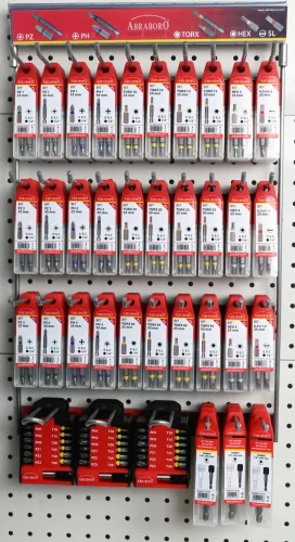 ABRABORO - 061800000420 - Bit színes gyűrűvel állvány 168 pcs Állvány