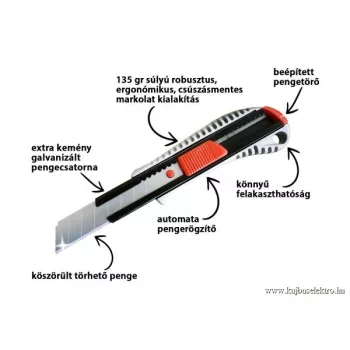   ABRABORO - 070100000018 - Kés 155 x 41 x 19,5mm 18 x 0,5mm knife