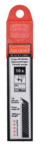 ABRABORO - 070100003018 - Penge 15 pre-cut sections 5mm 18 x 0,5mm black knife ma x imum sharpness