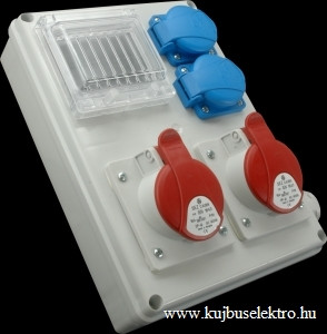 SEZ-10004757.00 - ROS-I 1603 A/S - Ipari kombináció 4mod. vezetékezve IP 44 - 1x16A a 1x 32A/5P/400V+2x250V (védelem nélkül)