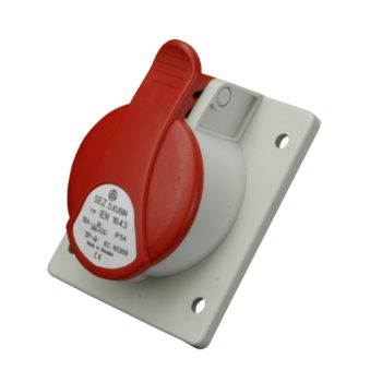   SEZ-10004774.00 - IEN 3243 - Beépíthető dugalj ferde IP 54 - 400V,32A, 4P