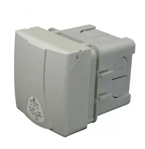 SEZ-10007365.00 - IZV 16S - Beépíthető aljzat dobozban vakolat alá IP 44 -  250V SCHUKO, 16A