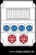 SEZ-10011239.HU - ROS 11/x-23 A/S - Ipari kombináció 11mod. vezetékezett IP 54 - 2x16A/5P/400V+4x250V,védelem nélkül