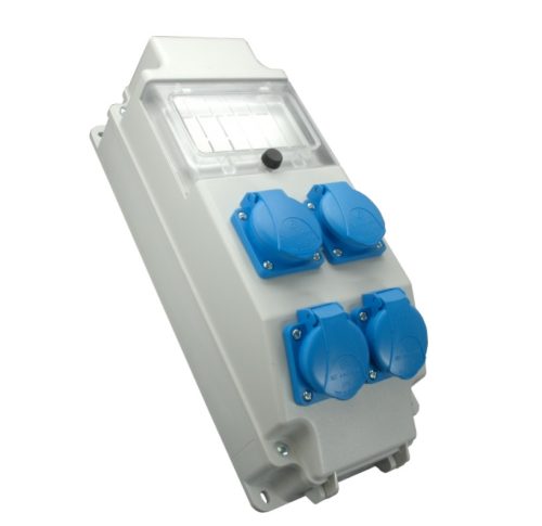 SEZ-10009896.00 - ROS 5-6/FI-01/S - Ipari kombináció, 6 modulos IP 54 - 4x250V+istič a áram-védőkapcsoló