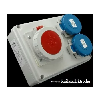   SEZ-10010550.00 - ROSPG 1631/S - Ipari kombináció IP 67  - 1x16A/5P/ 400V + 2x 250V,tömszelence TVM 16