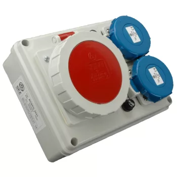   SEZ-10010556.00 - ROSPG 3230/S - Ipari kombináció IP 67  - 1x32A/4P/ 400V + 2x 250V,tömszelence TVM 21,2 x poistka 10A,