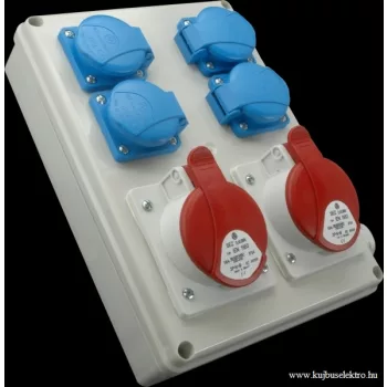   SEZ-10010560.00 - ROS 1604/S - Ipari kombináció védelem nálkü lIP 44 - 2x16A/4P/400V+4x250V