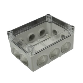   SEZ-10010951.00 - S-BOX 306 SK-P (150x110x70) - Műanyag kötődoboz tömszelencével átlátszó fedél IP 55