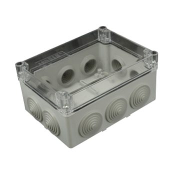   SEZ-10010962.00 - S-BOX 406 SK-P (190x140x70) - Műanyag kötődoboz tömszelencével átlátszó fedél IP 55