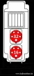 SEZ-10011265.00 - ROS 5-6/x-01 A - Ipari kombináció, 6 modulos,  IP 54 - 1x16A a 1x32A/5P/400V,(védelem nélkül)