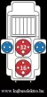 SEZ-10011624.00 - ROS 5-6/x-55 A/S - Ipari kombináció, 6 modulos,  IP 54 - 1x16A,1x32A/4P/400V+2x250V (védelem nélkül)