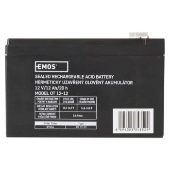 EMOS--B9656 - AKKU.SLA 12V 12AH FAST.6,3 MM