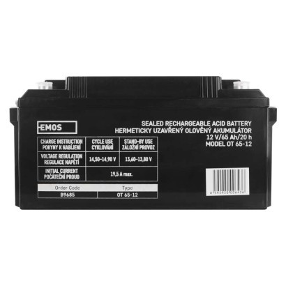 EMOS--B9685 - AKKUMULÁTOR SLA 12V 65AH M8