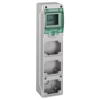   SCHNEIDER 13177 - MUREVA (Kaedra) Mini elosztó, átlátszó ajtó, 1x4 modul+3 nyílás