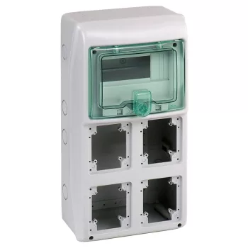   SCHNEIDER 13179 - MUREVA (Kaedra) Kiselosztó, átlátszó ajtó, 1x8 modul+4 nyílás