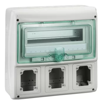   SCHNEIDER 13180 - MUREVA (Kaedra) Kiselosztó, átlátszó ajtó, 1x12 modul+3 nyílás