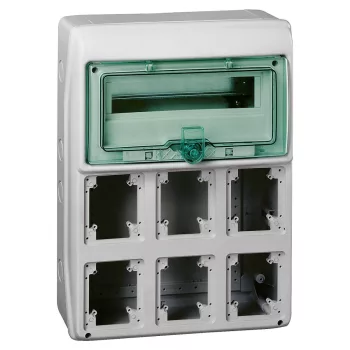   SCHNEIDER 13181 - MUREVA (Kaedra) Kiselosztó, átlátszó ajtó, 1x12 modul+6 nyílás