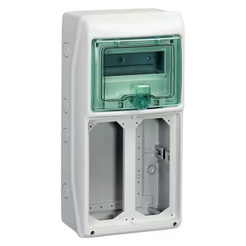   SCHNEIDER 13186 - MUREVA (Kaedra) Kiselosztó, átlátszó ajtó, 1x8 modul+2 nyílás