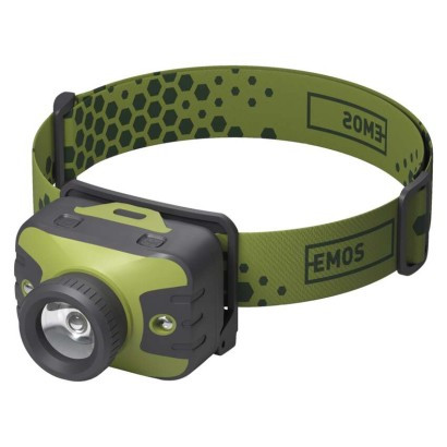 EMOS--P3539 - FEJLÁMPA CREE LED + PIROS LED A FOCUS 3×AAA