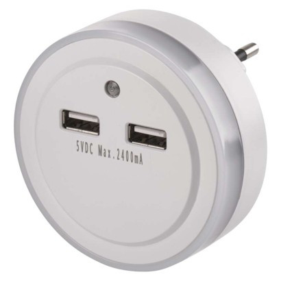 EMOS--P3313 - LÁMPA ÉJSZAKAI 230V USB-VEL 3LED