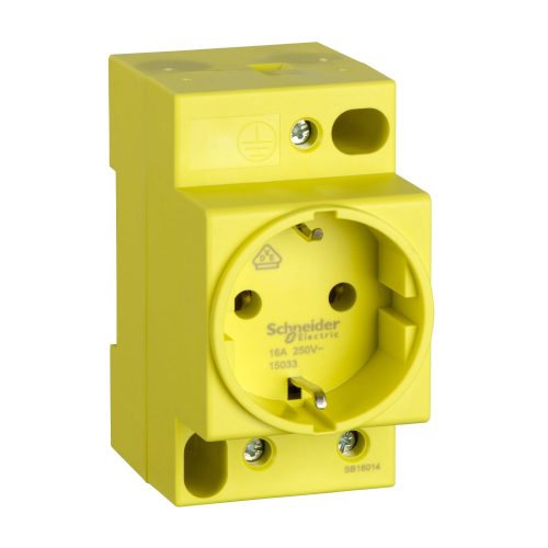 SCHNEIDER 15033 - ACTI9 iPC 2P+F dugaszoló aljzat, 16A, sárga 