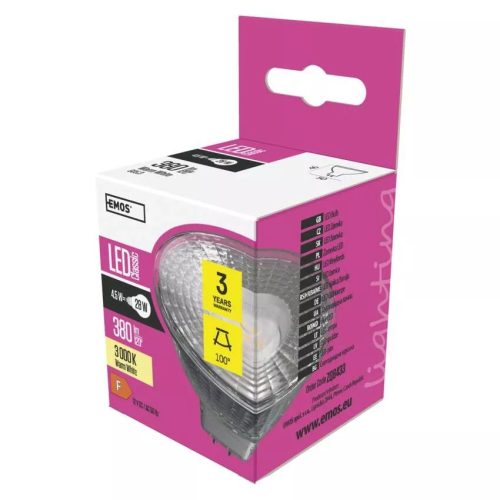 EMOS--ZQ8433 - LED CLASSIC MR16 4,5W(25W) 380LM GU5.3 WW