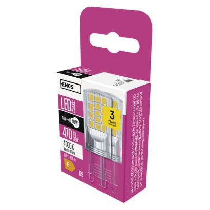 EMOS--ZQ9545.2 - LED CLASSIC JC 4W(40W) 470LM G9 NW 2 DB