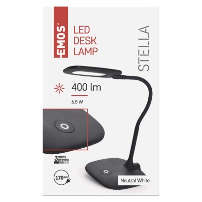 EMOS--Z7602B - LED ASZTALI LÁMPA STELLA FEKETE