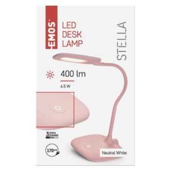 EMOS--Z7602P - LED ASZTALI LÁMPA STELLA RÓZSASZÍN