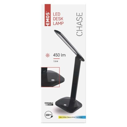 EMOS--Z7619B - LED ASZTALI LÁMPA CHASE FEKETE